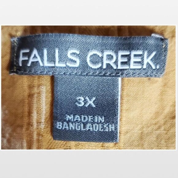 New Plus 3X Notch Neck Boho Hi Low Gold Top - Picture 13 of 16